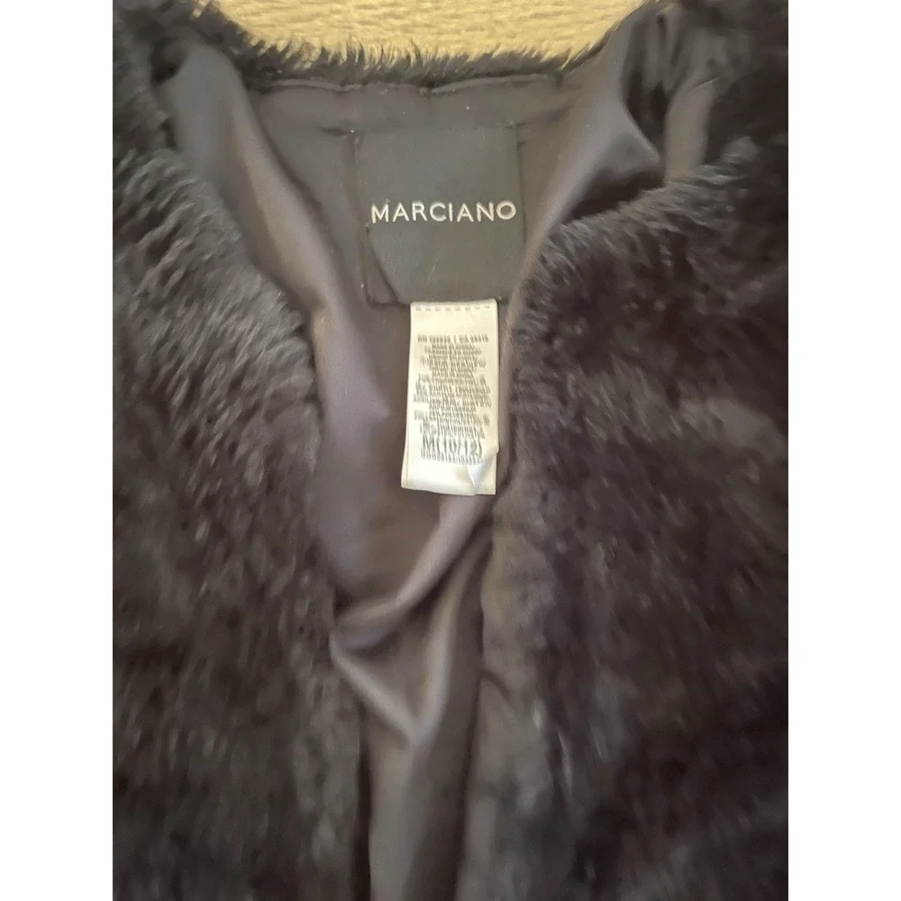 MARCIANO‎ Girls Black Faux Fur Jacket - Size M (10/12)
